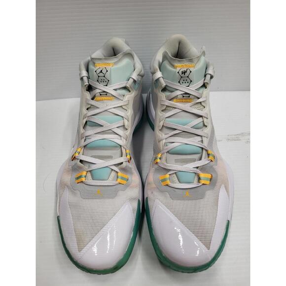 Nike Jordan Zion 1 Shoes Sneakers Mens Size 14 White Mint Green Gray DA3130-101 - Picture 1 of 15